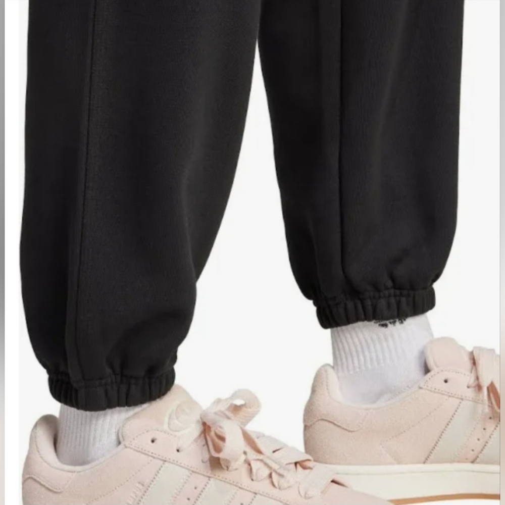 Adidas Women Climalite Loose Fit Fleece Cotton Joggers Black Drawstring Medium - Picture 9 of 16